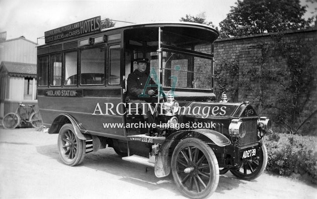 Cheltenham, Midland Railway Station-Hotels Bus c1910