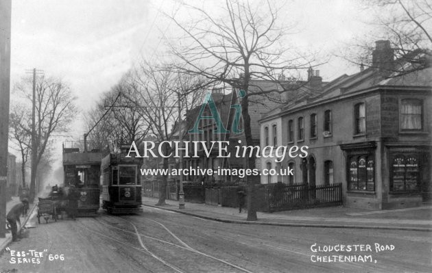 Cheltenham, Gloucester Rd & Trams Nos 20 & 22