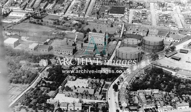 Cheltenham Gasworks, Aerial c1930