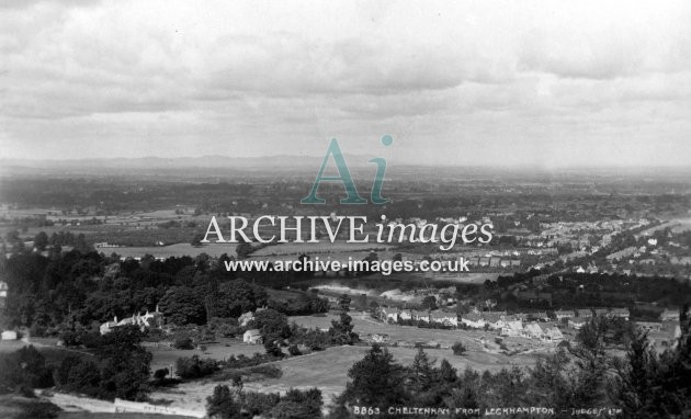 Cheltenham From Leckhampton Hill c1930