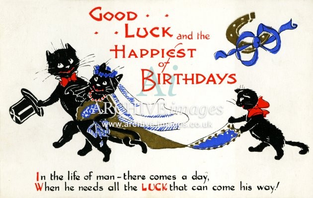 Lucky Black Cats Greetings A