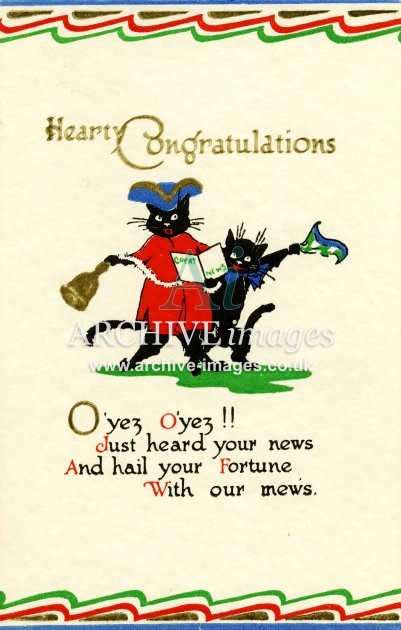 Lucky Black Cats Greetings H