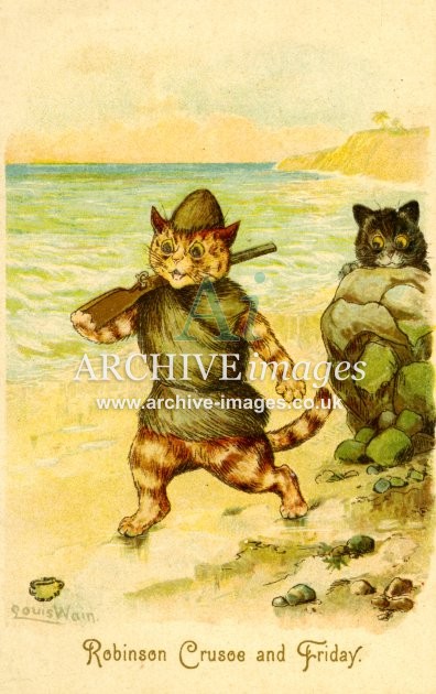 Louis Wain, Robinson Crusoe & Friday