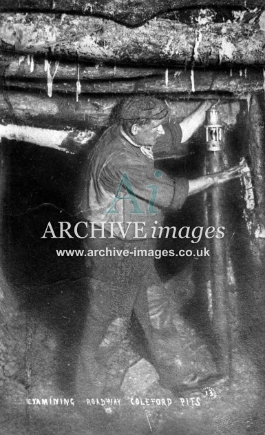 Coleford Pits, Examining A Roadway c1920