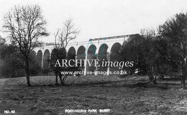 Barry, Porthkerry Viaduct & train