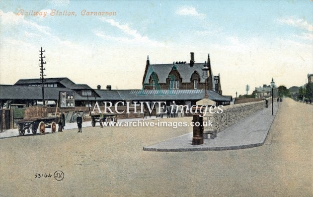 Caernarvon Railway Station, colour