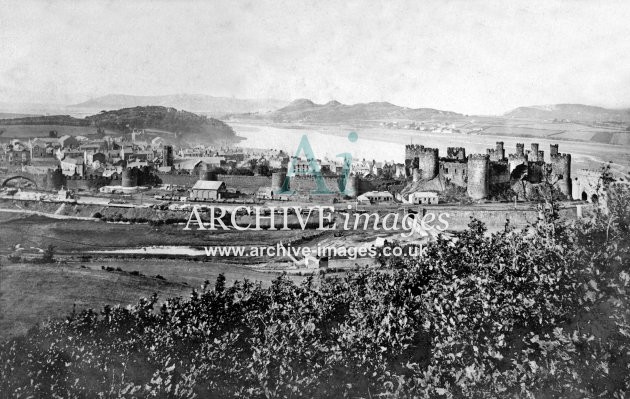 Conway Castle & LNWR Goods Yard c1880