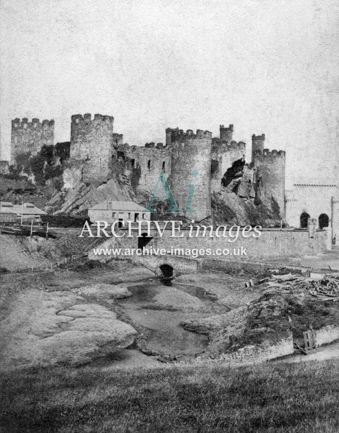 Conway Castle & LNWR Locomotive c1885