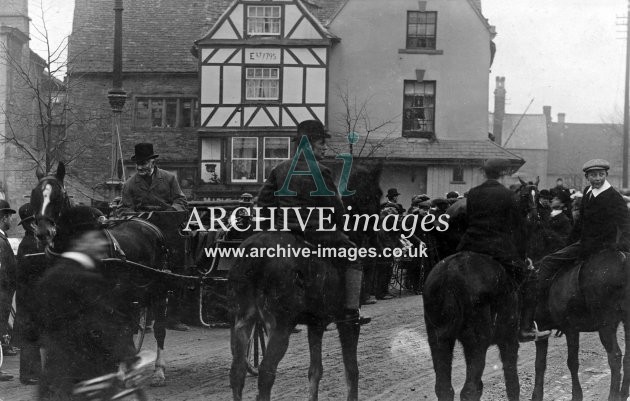 Meet of Hounds Hunting c1910