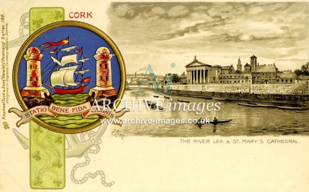 Tuck Heraldic 186, Cork River Lea & Cathedral FG