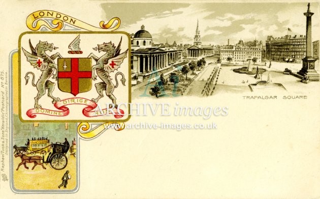 Tuck Heraldic 875, London, Trafalgar Square FG