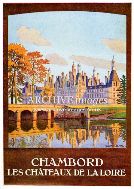French Poster Advert, Chambord, Les Chateaux de la Loire FG