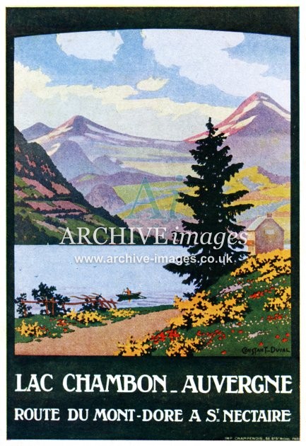 French Poster Advert, Lac Chambon-Auvergne FG