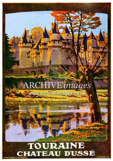 French Poster Advert, Touraine Chateau D usse FG