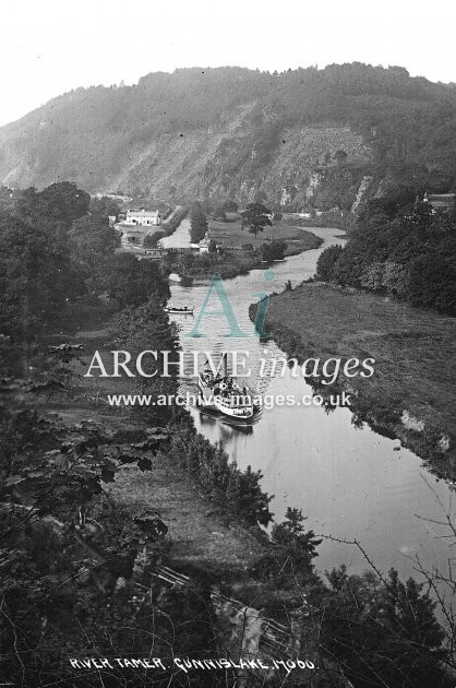 Gunnislake, River Tamar & Paddle Steamer c1920