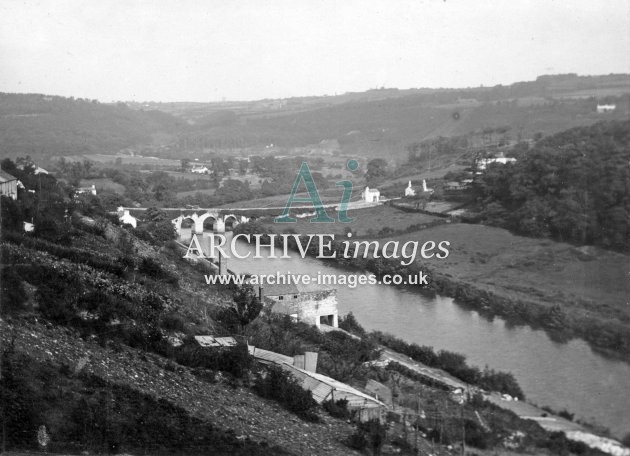 Gunnislake, New Bridge & River Tamar c1888