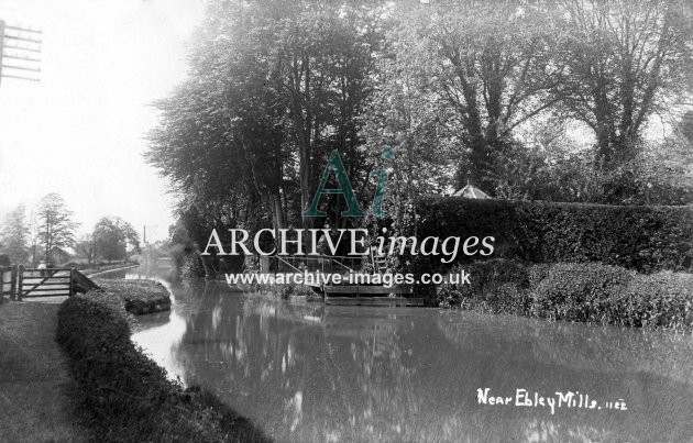 Stroudwater Canal, Ebley & Swing Bridge c1908