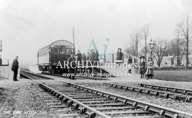 Ebley Crossing Halt & Railmotor No 2 c1903