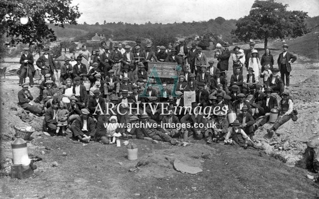 Pillowell, Striking Forest Miners Building Recreation Ground 1921