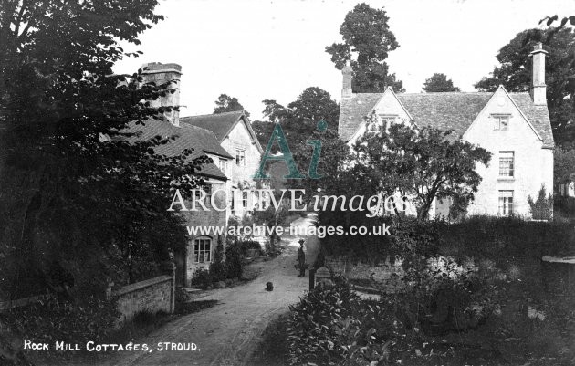 Stroud, Rock mill Cottages, Far Leaze c1908