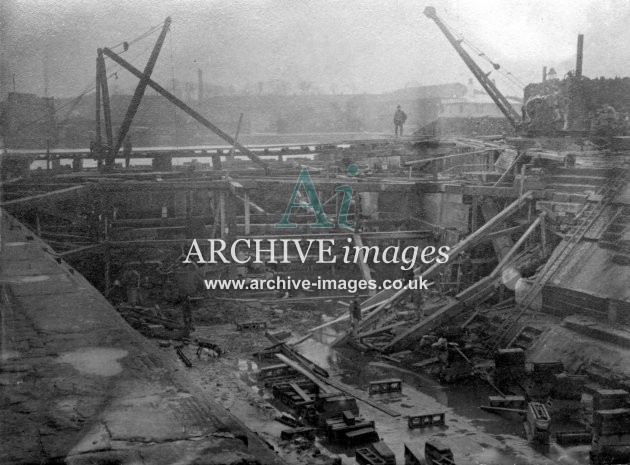 Gloucester Docks, New Dock Construction c1894