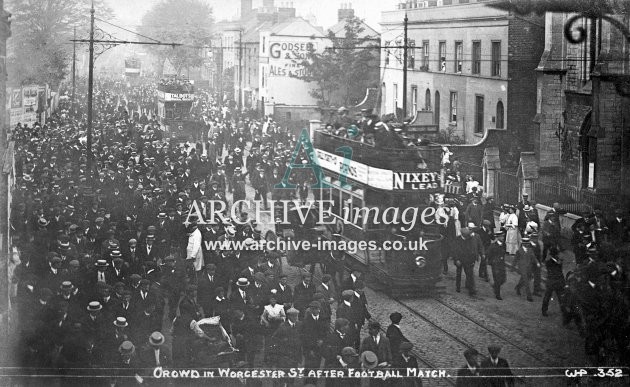 Gloucester, Worcester St & Trams c1906