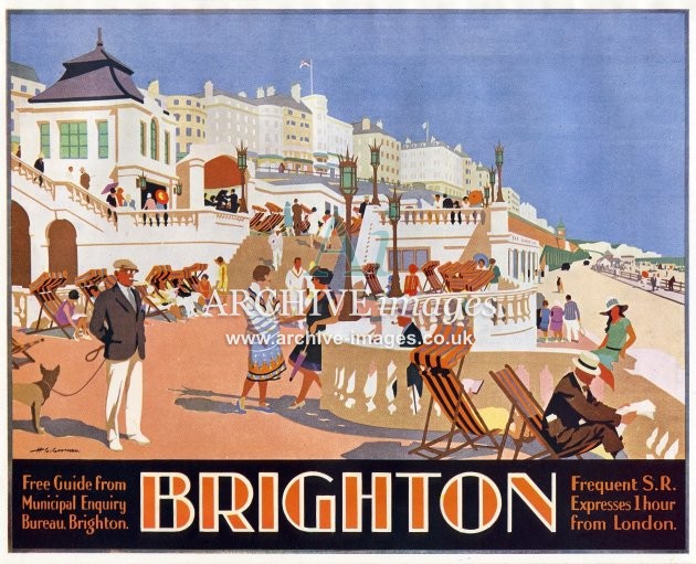 Advert Poster type Brighton 1930s