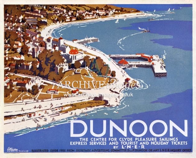 Dunoon  LNER Railway Poster Ad 1930s