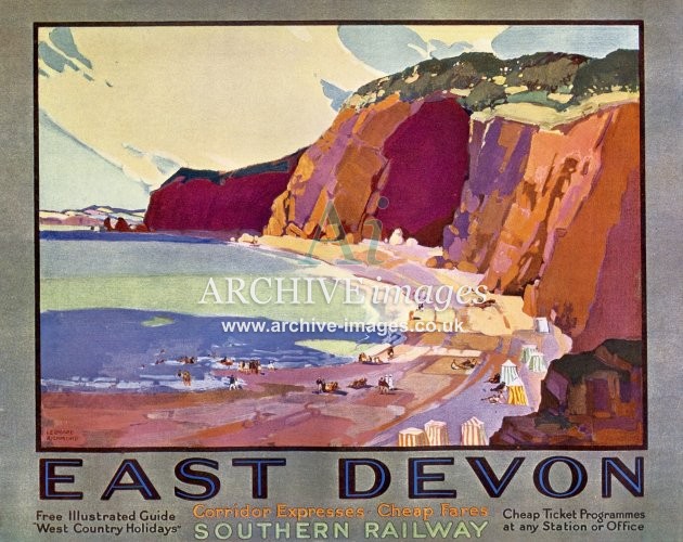 East Devon Southern Railway Poster Type Advert 1930s