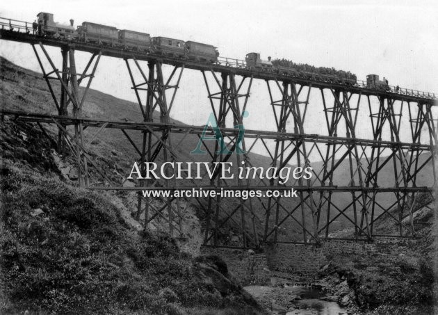 Blake Dean, nr Hebden Bridge, trestle bridge c1900 JR