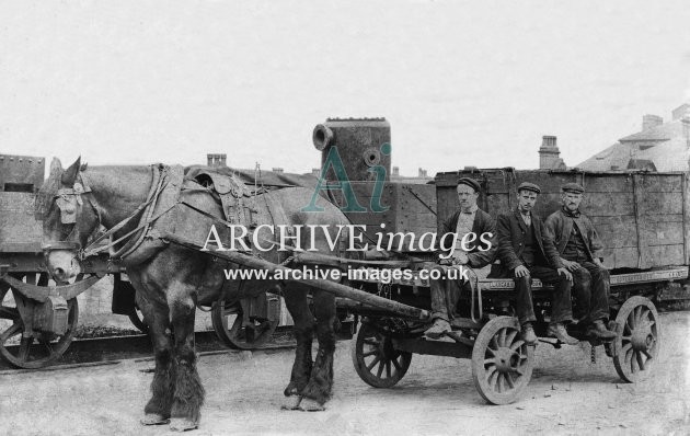 Sowerby Bridge Railway Station, L&YR delivery cart JR