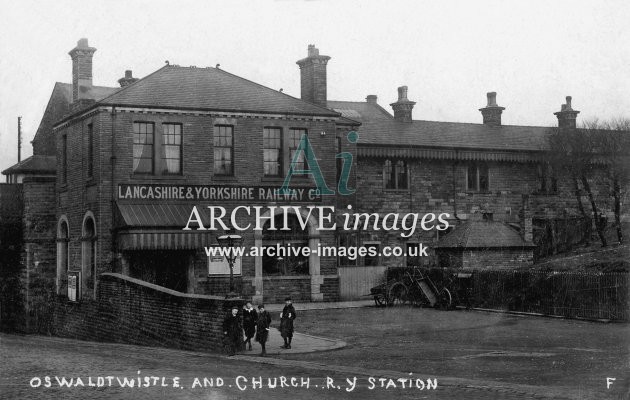 Church & Oswaldtwistle  Railway Station L&YR