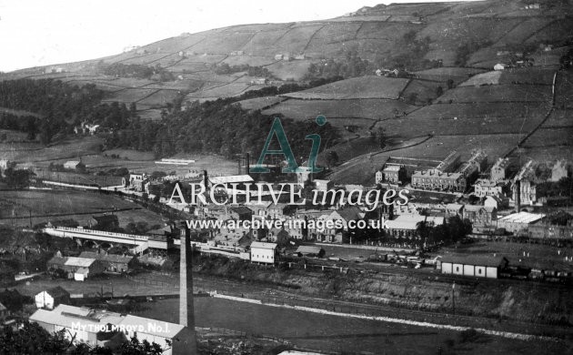 Mytholmroyd Railway Station L&YR, general view JR