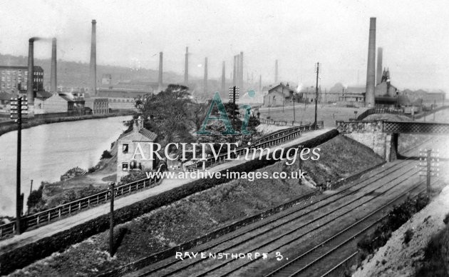 Ravensthorpe, nr Dewsbury, railway & Calder & Hebble Nav JR