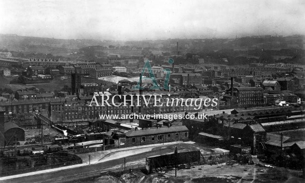 Sowerby Bridge Railway Station & general view looking east JR