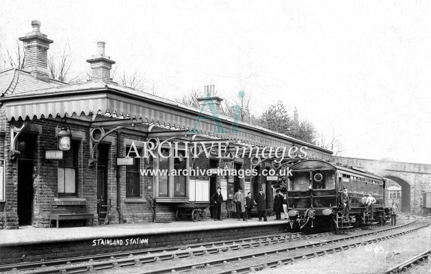 Stainland Railway Station & railmotor L&YR JR