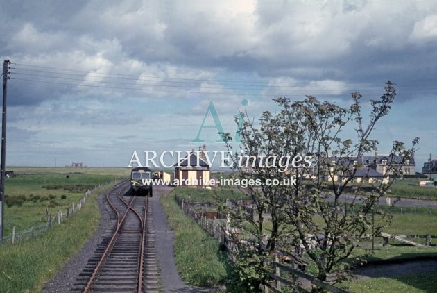 St Combs railway station, green DMU 12.6.62