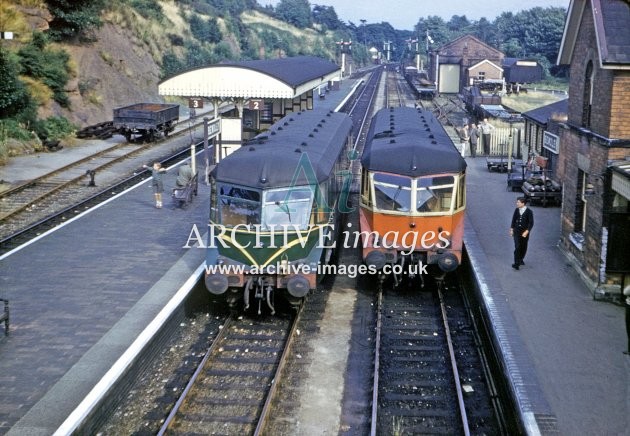 Bewdley Railway Station & Railcars c1961