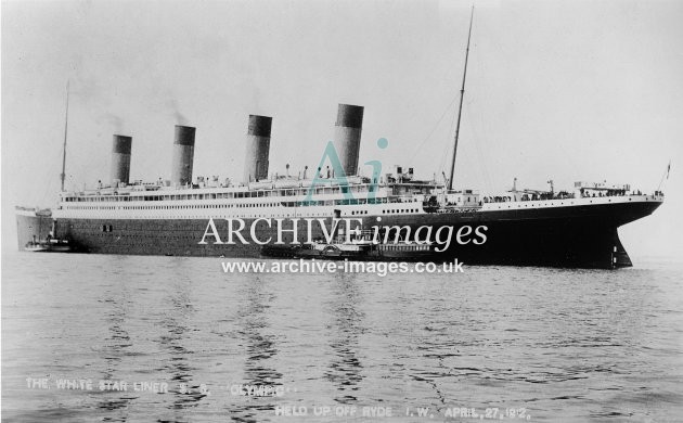 SS Olympic Held up off Ryde April 27 1912