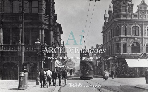 High Street Burton-on-Trent c1910