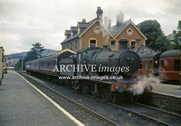 Brecon No 2247 & train 30.6.62