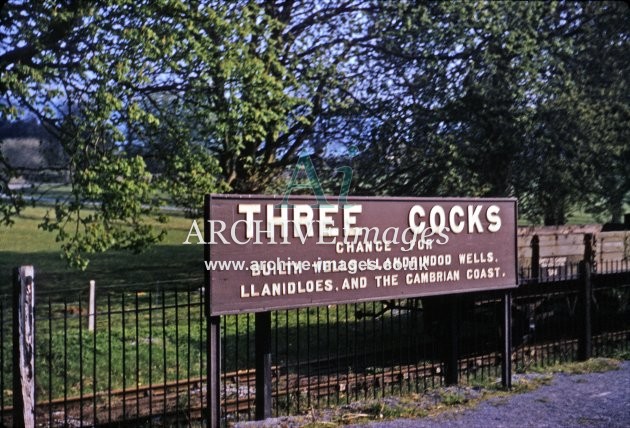 Three Cocks Jct nameboard 1961