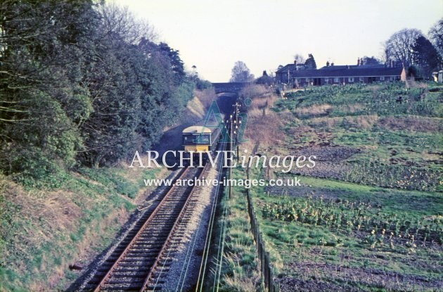 DMU in Hillworth Cutting, Devizes 1966