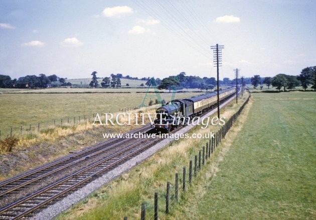 Unidentified Castle Class with Pembroke Coast Express nr Hay Lane 1960