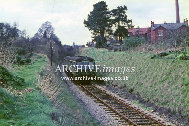 Pans Lane Halt, Devizes Branch, DMU 1966