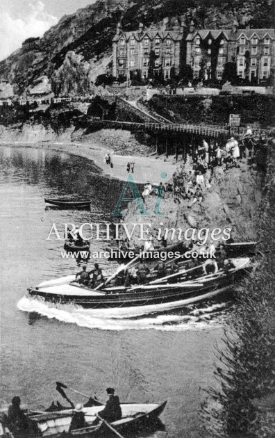 Barmouth, lifeboat launch c1908