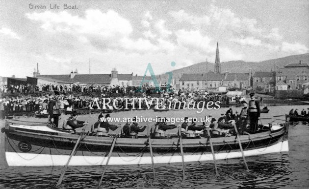Girvan Regatta & lifeboat c1908