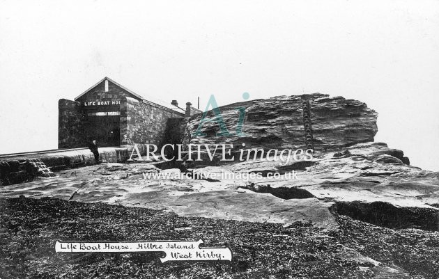 Hilbre Island, West Kirby, lifeboat house c1908