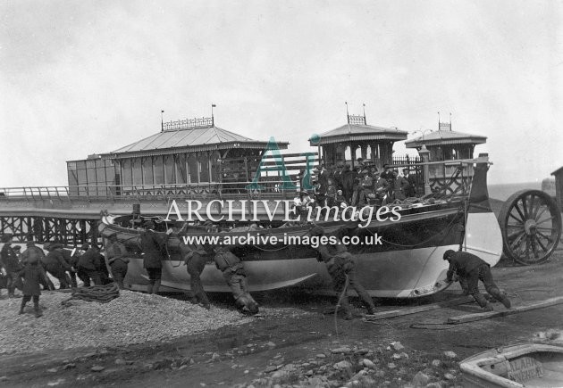 Minehead lifeboat launching c1910