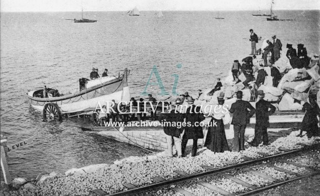 Mumbles lifeboat, launch c1905